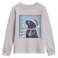 Cute Black Lab Christmas Youth Sweatshirt Holiday Dog Lover Gift Idea - Wonder Print Shop