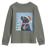 Cute Black Lab Christmas Youth Sweatshirt Holiday Dog Lover Gift Idea - Wonder Print Shop