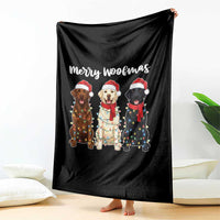 Funny Merry Woofmas Throw Blanket Labrador Funny Christmas Dog Lover Gift - Wonder Print Shop