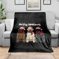 Funny Merry Woofmas Throw Blanket Labrador Funny Christmas Dog Lover Gift - Wonder Print Shop