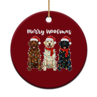 Funny Merry Woofmas Ceramic Ornament Labrador Funny Xmas Dog Lover Gift - Wonder Print Shop