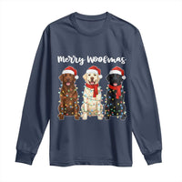 Funny Merry Woofmas Long Sleeve Shirt Labrador Funny Christmas Dog Lover Gift - Wonder Print Shop