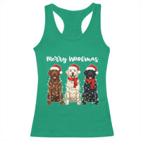 Funny Merry Woofmas Racerback Tank Top Labrador Funny Christmas Dog Lover Gift - Wonder Print Shop