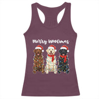 Funny Merry Woofmas Racerback Tank Top Labrador Funny Christmas Dog Lover Gift - Wonder Print Shop