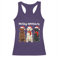 Funny Merry Woofmas Racerback Tank Top Labrador Funny Christmas Dog Lover Gift - Wonder Print Shop
