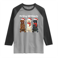 Funny Merry Woofmas Raglan Shirt Labrador Funny Christmas Dog Lover Gift - Wonder Print Shop