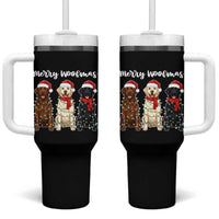 Funny Merry Woofmas Tumbler With Handle Labrador Funny Christmas Dog Lover Gift - Wonder Print Shop