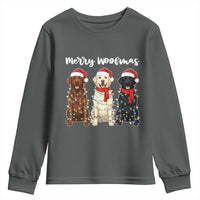 Funny Merry Woofmas Youth Sweatshirt Labrador Funny Christmas Dog Lover Gift - Wonder Print Shop