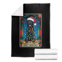 Merry Woofmas Throw Blanket Funny Tarot Card Labrador Retriever Christmas Gift - Wonder Print Shop