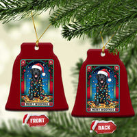 Merry Woofmas Ceramic Ornament Funny Tarot Card Labrador Retriever Christmas Gift - Wonder Print Shop