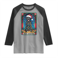 Merry Woofmas Raglan Shirt Funny Tarot Card Labrador Retriever Christmas Gift - Wonder Print Shop