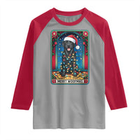 Merry Woofmas Raglan Shirt Funny Tarot Card Labrador Retriever Christmas Gift - Wonder Print Shop