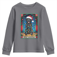 Merry Woofmas Youth Sweatshirt Funny Tarot Card Labrador Retriever Christmas Gift - Wonder Print Shop