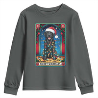 Merry Woofmas Youth Sweatshirt Funny Tarot Card Labrador Retriever Christmas Gift - Wonder Print Shop