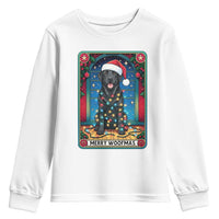 Merry Woofmas Youth Sweatshirt Funny Tarot Card Labrador Retriever Christmas Gift - Wonder Print Shop