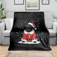 Black Labrador Santa Throw Blanket Funny Christmas Dog Lover Gift - Wonder Print Shop