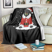 Black Labrador Santa Throw Blanket Funny Christmas Dog Lover Gift - Wonder Print Shop
