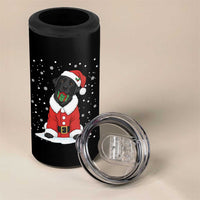 Black Labrador Santa 4 in 1 Can Cooler Tumbler Funny Christmas Dog Lover Gift - Wonder Print Shop