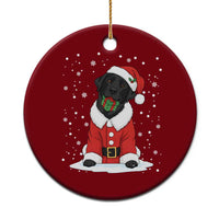 Black Labrador Santa Ceramic Ornament Funny Xmas Dog Lover Gift - Wonder Print Shop