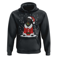 Black Labrador Santa Hoodie Funny Christmas Dog Lover Gift - Wonder Print Shop