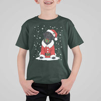 Black Labrador Santa T Shirt For Kid Funny Christmas Dog Lover Gift - Wonder Print Shop
