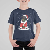 Black Labrador Santa T Shirt For Kid Funny Christmas Dog Lover Gift - Wonder Print Shop