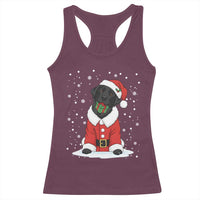 Black Labrador Santa Racerback Tank Top Funny Christmas Dog Lover Gift - Wonder Print Shop