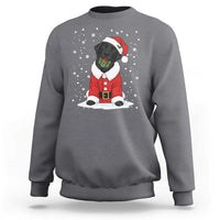 Black Labrador Santa Sweatshirt Funny Christmas Dog Lover Gift - Wonder Print Shop