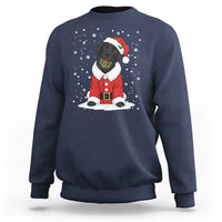 Black Labrador Santa Sweatshirt Funny Christmas Dog Lover Gift - Wonder Print Shop