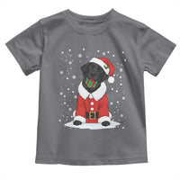 Black Labrador Santa Toddler T Shirt Funny Christmas Dog Lover Gift - Wonder Print Shop