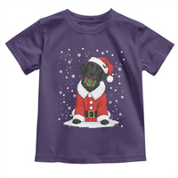 Black Labrador Santa Toddler T Shirt Funny Christmas Dog Lover Gift - Wonder Print Shop
