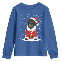 Black Labrador Santa Youth Sweatshirt Funny Christmas Dog Lover Gift - Wonder Print Shop
