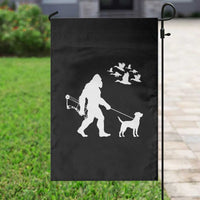 Funny Bow Hunter Garden Flag Bigfoot Walking Labrador Hunting Dog Gift - Wonder Print Shop