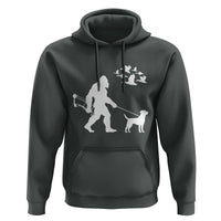 Funny Bow Hunter Hoodie Bigfoot Walking Labrador Hunting Dog Gift - Wonder Print Shop
