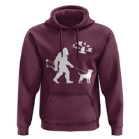 Funny Bow Hunter Hoodie Bigfoot Walking Labrador Hunting Dog Gift - Wonder Print Shop