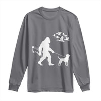 Funny Bow Hunter Long Sleeve Shirt Bigfoot Walking Labrador Hunting Dog Gift - Wonder Print Shop