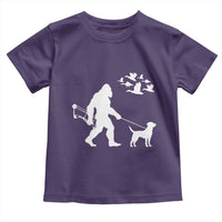 Funny Bow Hunter Toddler T Shirt Bigfoot Walking Labrador Hunting Dog Gift - Wonder Print Shop
