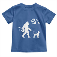 Funny Bow Hunter Toddler T Shirt Bigfoot Walking Labrador Hunting Dog Gift - Wonder Print Shop
