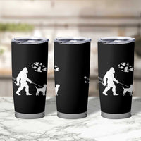 Funny Bow Hunter Tumbler Cup Bigfoot Walking Labrador Hunting Dog Gift - Wonder Print Shop
