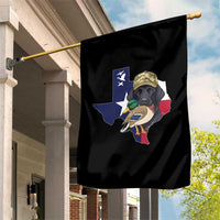 Funny Texas Duck Hunting Season Garden Flag Black Labrador Hunter Gift - Wonder Print Shop