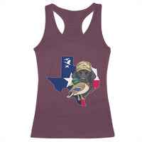 Funny Texas Duck Hunting Season Racerback Tank Top Black Labrador Hunter Gift - Wonder Print Shop