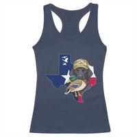 Funny Texas Duck Hunting Season Racerback Tank Top Black Labrador Hunter Gift - Wonder Print Shop