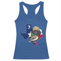 Funny Texas Duck Hunting Season Racerback Tank Top Black Labrador Hunter Gift - Wonder Print Shop