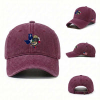 Funny Texas Duck Hunting Season Washed Cotton Baseball Cap Black Labrador Hunter Gift
