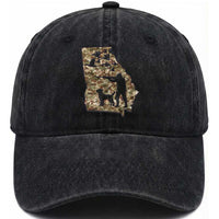 Georgia Duck Hunting Season Washed Cotton Baseball Cap Labrador Retriever Hunter Gift