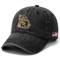 Georgia Duck Hunting Season Washed Cotton Baseball Cap Labrador Retriever Hunter Gift