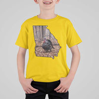 Georgia Turkey Hunting T Shirt For Kid Camo American Flag Hunter Gift - Wonder Print Shop