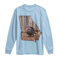 Georgia Turkey Hunting Long Sleeve Shirt Camo American Flag Hunter Gift - Wonder Print Shop