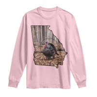 Georgia Turkey Hunting Long Sleeve Shirt Camo American Flag Hunter Gift - Wonder Print Shop