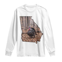 Georgia Turkey Hunting Long Sleeve Shirt Camo American Flag Hunter Gift - Wonder Print Shop